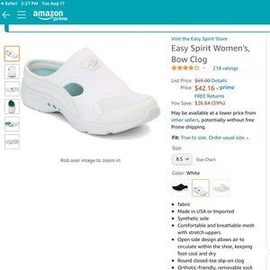 Easy Spirit Women's Bow Clog
